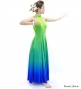 Hula Long Gradation Dress with Velvet / Luxury Collection / Yellow Green & Blue / J2711yegrbl