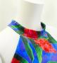 Hula Long Red Ginger Dress with Velvet / Luxury Collection / Blue / J2713bl