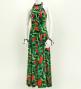 Hula Long Red Ginger Dress with Velvet / Luxury Collection / Green / J2713gr