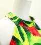 Hula Long Red Ginger Dress with Velvet / Luxury Collection / Green Yellow / J2713grye