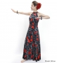 Hula Long Red Ginger Dress with Velvet / Luxury Collection / Gray / J2713gy
