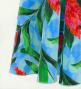 Hula Long Red Ginger Dress with Velvet / Luxury Collection / Light Blue / J2713lbl