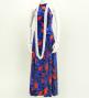 Hula Long Red Ginger Dress with Velvet / Luxury Collection / Navy / J2713nv