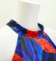 Hula Long Red Ginger Dress with Velvet / Luxury Collection / Navy / J2713nv