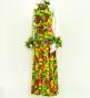 Hula Long Red Ginger Dress with Velvet / Luxury Collection / Yellow / J2713ye