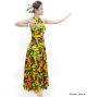 Hula Long Red Ginger Dress with Velvet / Luxury Collection / Yellow / J2713ye