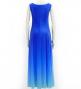 Hula Long Dress with Velvet / Luxury Collection / Blue & Light Blue / J2714blbl