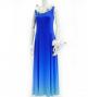 Hula Long Dress with Velvet / Luxury Collection / Blue & Light Blue / J2714blbl