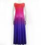 Hula Long Dress with Velvet / Luxury Collection / Orange & Purple / J2714orpu