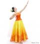 Hula Long circular skirt with Lehua/ Luxury Collection / Orange / J2716or