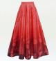 Hula Long circular skirt with Lehua/ Luxury Collection / Red / J2716rd