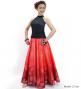 Hula Long circular skirt with Lehua/ Luxury Collection / Red / J2716rd