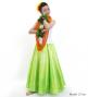 Hula Long circular skirt with Lehua/ Luxury Collection / YellowGreen / J2716yegr
