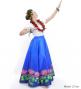 Hula Long circular skirt with Lehua/ Luxury Collection / Blue / J2717bl