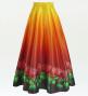 Hula Long circular skirt with Lehua/ Luxury Collection / Brown / J2717br