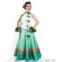 Hula Long circular skirt with Lehua/ Luxury Collection / Light blue / J2717lbl