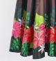 Hula Long circular skirt with Hibiscus & Tiare/ Luxury Collection / Brown / J2718br