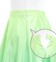 Hula Long circular skirt with Hibiscus & Tiare/ Luxury Collection / Green / J2718gr