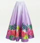 Hula Long circular skirt with Hibiscus & Tiare/ Luxury Collection / Lavender / J2718lv