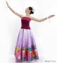 Hula Long circular skirt with Hibiscus & Tiare/ Luxury Collection / Lavender / J2718lv