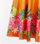 Hula Long circular skirt with Hibiscus & Tiare/ Luxury Collection / Orange / J2718or