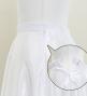 Hula Long circular skirt with Hibiscus & Tiare/ Luxury Collection / White / J2718wh