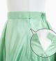 Hula Long circular skirt with Hibiscus &  Strelitzia/ Luxury Collection / Greengray / J2719grgy