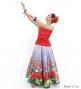 Hula Long circular skirt with Hibiscus &  Strelitzia/ Luxury Collection / Gray / J2719gy