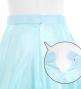 Hula Long circular skirt with Hibiscus &  Strelitzia/ Luxury Collection / Light Blue / J2719lbl