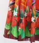 Hula Long circular skirt with Hibiscus &  Strelitzia/ Luxury Collection / Red / J2719rd
