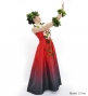 Hula Long Gradation Dress/ Luxury Collection / Red & Black / J2750rdbk