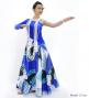 Hula One Shoulder Dress with Modern Leaf/ Luxury Collection / Blue / J2754bl