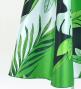 Hula One Shoulder Dress with Modern Leaf/ Luxury Collection / Green / J2754gr