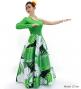 Hula One Shoulder Dress with Modern Leaf/ Luxury Collection / Green / J2754gr
