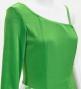 Hula One Shoulder Dress with Modern Leaf/ Luxury Collection / Green / J2754gr