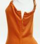 Hula One Shoulder Dress with Modern Leaf/ Luxury Collection / Orange / J2754or