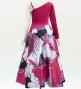 Hula One Shoulder Dress with Modern Leaf/ Luxury Collection / Pink / J2754pi