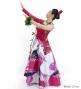 Hula One Shoulder Dress with Modern Leaf/ Luxury Collection / Pink / J2754pi