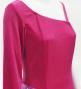 Hula One Shoulder Dress with Modern Leaf/ Luxury Collection / Pink / J2754pi