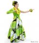 Hula One Shoulder Dress with Modern Leaf/ Luxury Collection / Yellow Green / J2754yegr