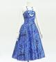 Hula Midi Dress with Kahiko&Moana Print / Luxury Collection / Blue / J2755bl