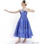 Hula Midi Dress with Kahiko&Moana Print / Luxury Collection / Blue / J2755bl