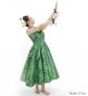 Hula Midi Dress with Kahiko&Moana Print / Luxury Collection / Green / J2755gr