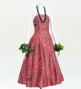 Hula Midi Dress with Kahiko&Moana Print / Luxury Collection / Red / J2755rd