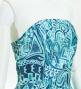 Hula Midi Dress with Kahiko&Moana Print / Luxury Collection / Turquoise Blue / J2755tbl