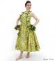 Hula Midi Dress with Kahiko&Moana Print / Luxury Collection / Yellow / J2755ye