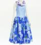 Hula Midi Halterneck Dress with Loke Lani Print / Luxury Collection / Blue / J2759bl