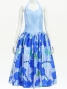 Hula Midi Halterneck Dress with Loke Lani Print / Luxury Collection / Blue / J2759bl