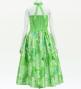 Hula Midi Halterneck Dress with Loke Lani Print / Luxury Collection / Green / J2759gr