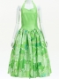 Hula Midi Halterneck Dress with Loke Lani Print / Luxury Collection / Green / J2759gr